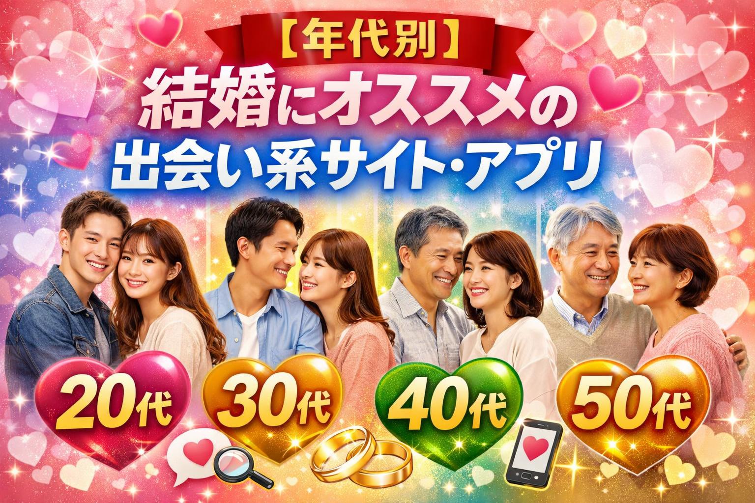 年代別　オススメの出会い系アプリ