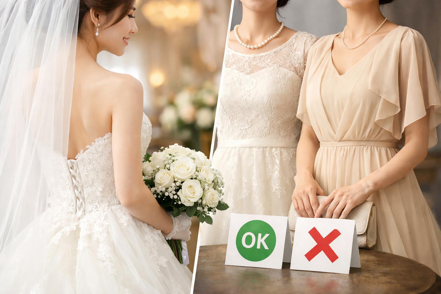 知らないと恥をかく！結婚式で白い服がダメな理由とOKライン｜NG服も完全網羅